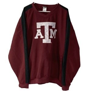 Texas A&M Mens 2XL Pullover Windbreaker Jacket Side Zipper Knights Apparel C2A